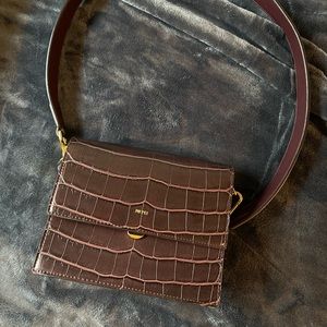 JW Pei small purse in Burgundy Brown